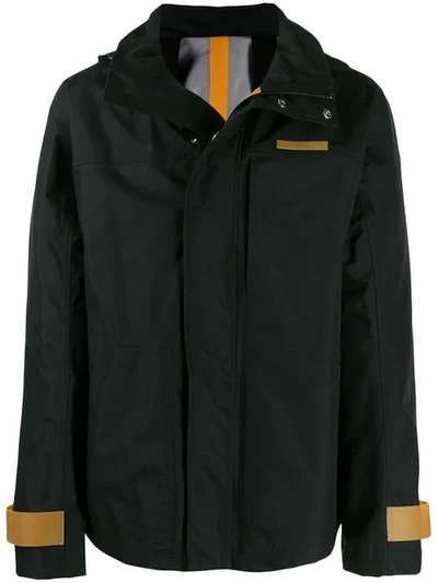 Shop Helmut Lang Tech Zip Up Jacket In Black