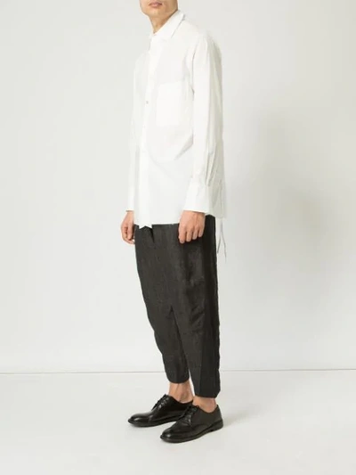 Shop Ziggy Chen Oversized Shirt In White