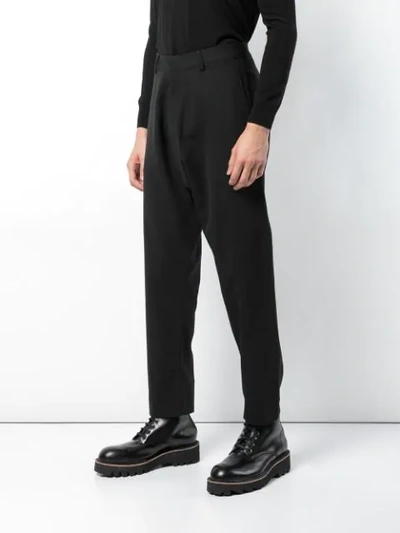 Shop Nicolas Andreas Taralis High Waisted Trousers In Black
