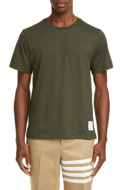 Shop Thom Browne Relaxed Fit Crewneck T-shirt In Green