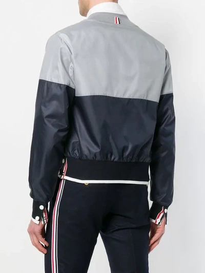 Shop Thom Browne Bicolor Half In Blue