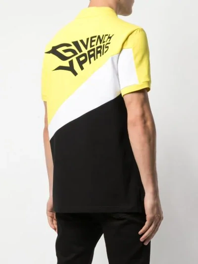 Shop Givenchy Colour-block Polo Shirt In Yellow