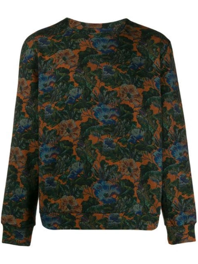 Shop Etro Floral Print Sweatshirt In Green