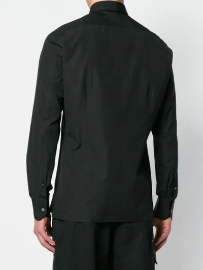 Shop Lanvin Detailed Collar Shirt In Black