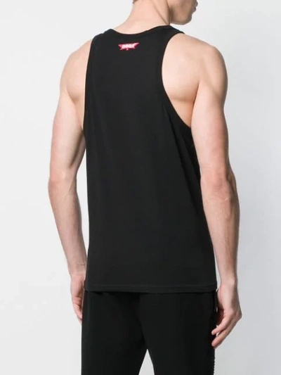 Shop Dsquared2 Logo Print Tank Top In 200 Black