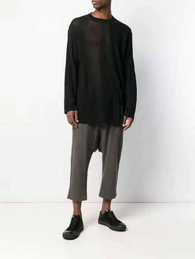 Shop Yohji Yamamoto Fine Knit Jumper In Black