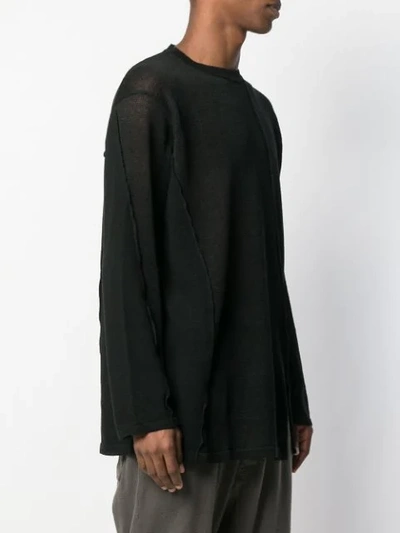 Shop Yohji Yamamoto Fine Knit Jumper In Black