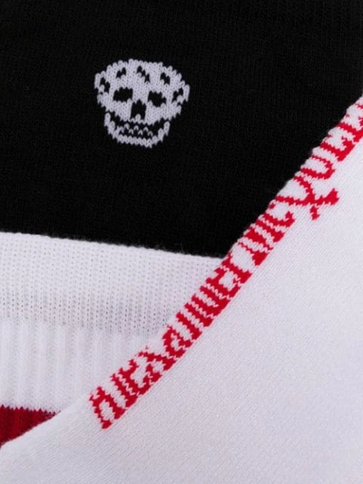 Shop Alexander Mcqueen Skull Detail Socks - White