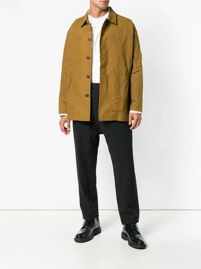 Shop Casey Casey Higa Dropped Shoulder Jacket In Yellow