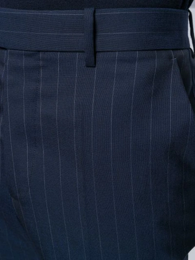 MAISON MARGIELA STRIPED TAILORED TROUSERS - 蓝色