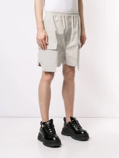 Shop Rick Owens Cargo Boxer Shorts In Grey