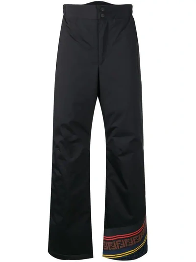 Shop Fendi Wide-leg Technical Trousers In Black