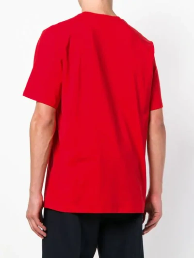 Shop Msgm Logo Print T In Red