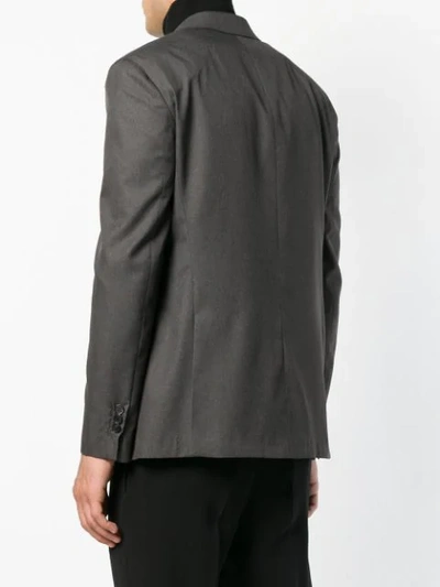 Shop Neil Barrett Classic Blazer In Grey