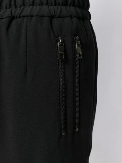 Shop Dolce & Gabbana Zip Detail Drawstring Track Pants In Black