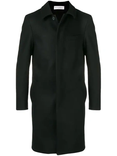 Shop Faith Connexion Midi Single Breasted Coat In Black