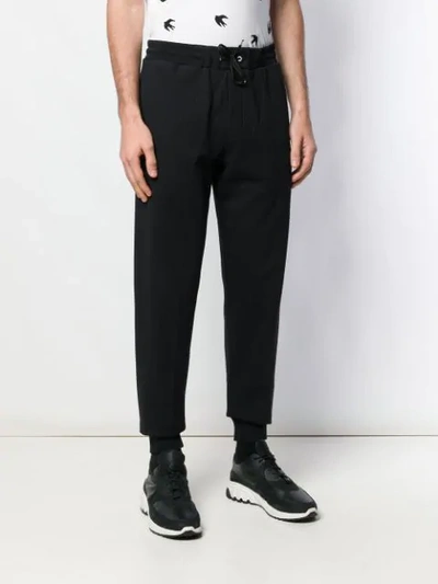 Shop Mcq By Alexander Mcqueen 'motor City' Track Pants In Black