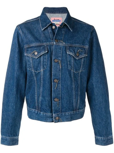 Shop Acne Studios Slim-fit Denim Jacket In Blue