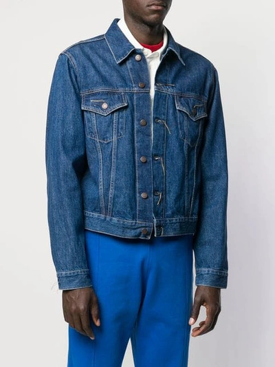 Shop Acne Studios Slim-fit Denim Jacket In Blue