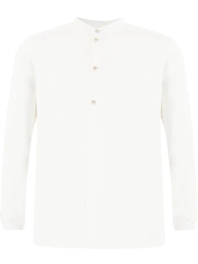 Shop Toogood Band Collar Shirt In White