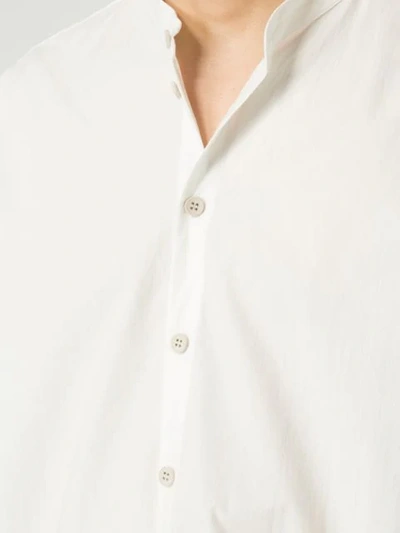 Shop Toogood Band Collar Shirt In White