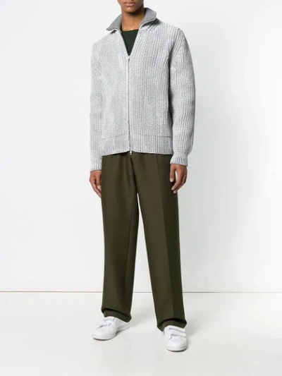 Shop Maison Margiela Cardigan Mit Reissverschluss - Grau In Grey