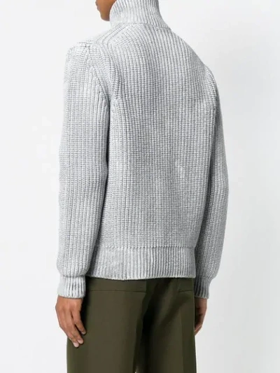 Shop Maison Margiela Cardigan Mit Reissverschluss - Grau In Grey