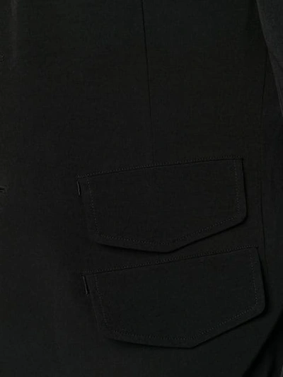 Shop Yohji Yamamoto Crepe Blazer In Black