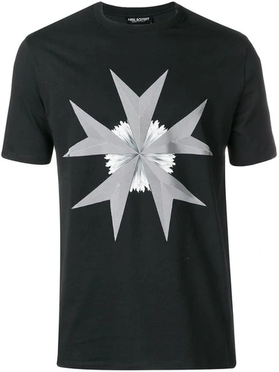 Shop Neil Barrett Star Print T-shirt In Black