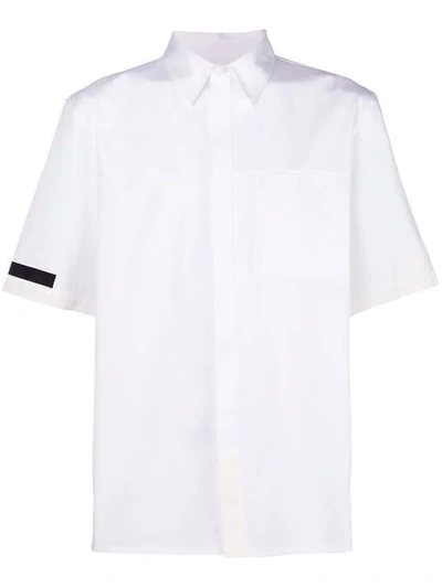 Shop Helmut Lang Contrast Tab Shirt In White