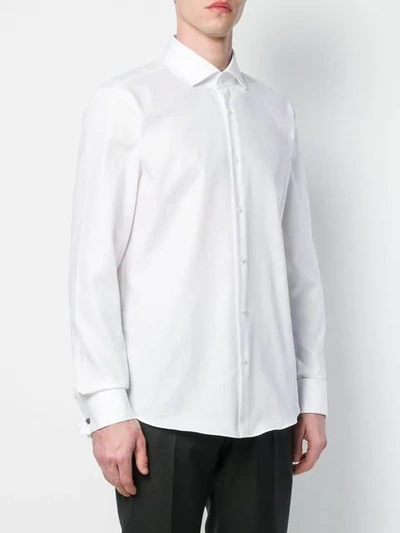 Shop Hugo Boss Pointed Collar Shirt In White