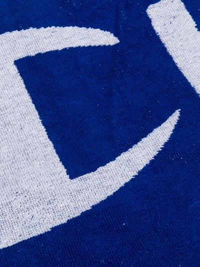 Shop Champion Logo Print Towel In Blue