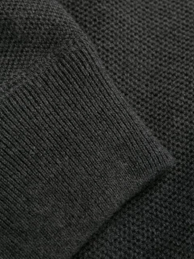 Shop Polo Ralph Lauren Hooded Zip-up Cardigan In Grey