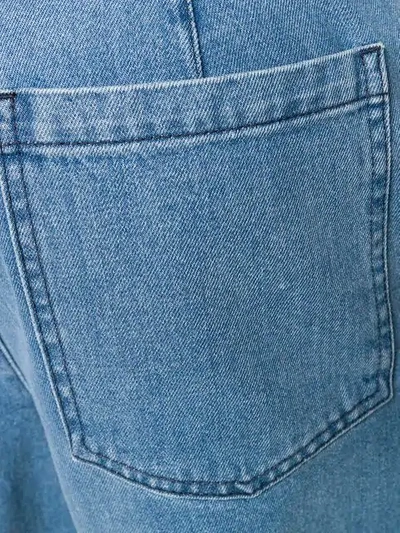 Shop Sunnei Wide Leg Cropped Trousers In Blue
