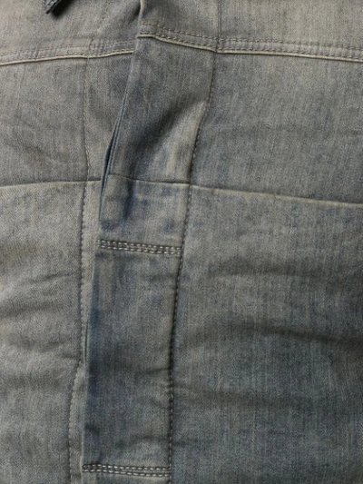 Shop Rick Owens Drkshdw Faded Denim Jacket In Grey