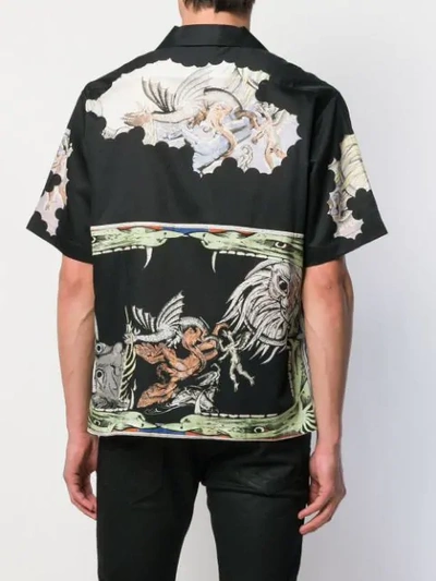 Shop Givenchy Snake & Icarus Hawaiian Shirt In 001 Black Multi
