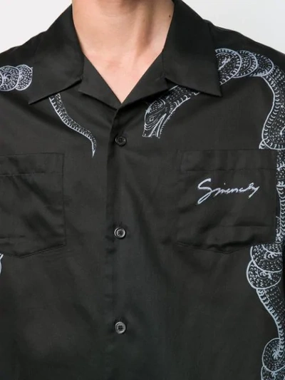 Shop Givenchy Snake & Icarus Hawaiian Shirt In 001 Black Multi