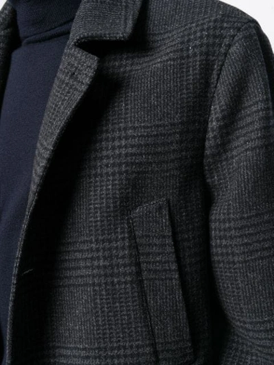 BRUNELLO CUCINELLI CHECK MIDI COAT - 灰色