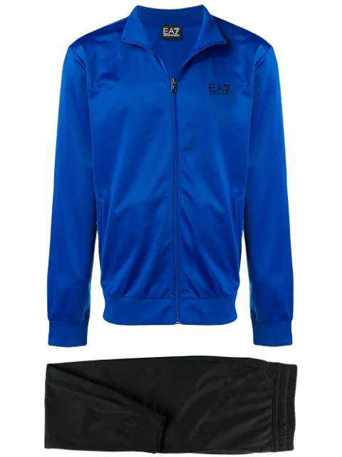 blue armani tracksuit