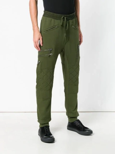 Shop Haider Ackermann Zip Detail Track Pants In Green
