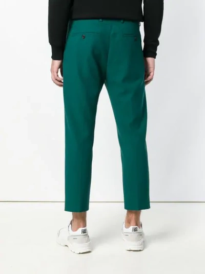 Shop Ami Alexandre Mattiussi Straight Fit Trousers In Green
