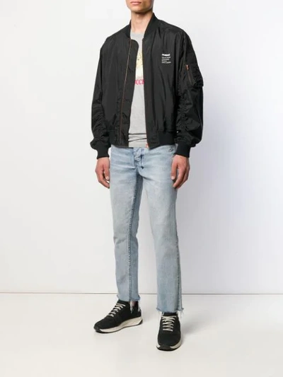 Shop Fiorucci Lou Bomber Jacket In Black