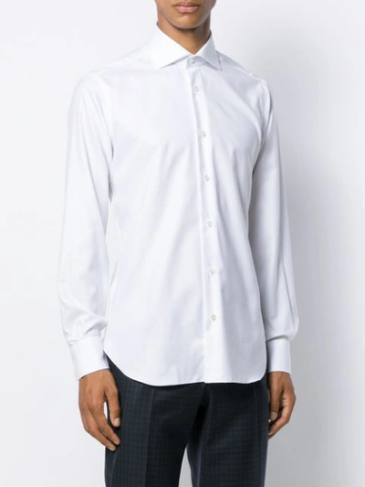 Shop Barba Pointed Collar Shirt In White