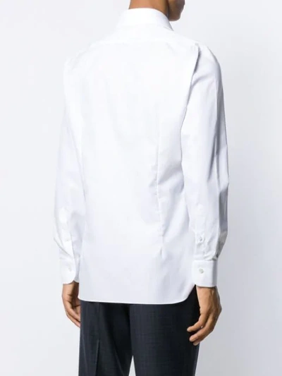 Shop Barba Pointed Collar Shirt In White