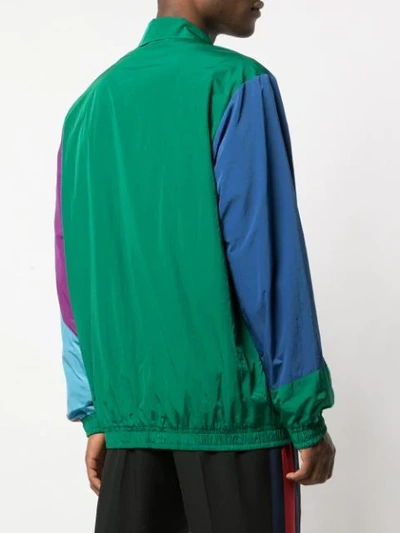 Shop Gucci Interlocking G Colour Block Jacket In Multicolour