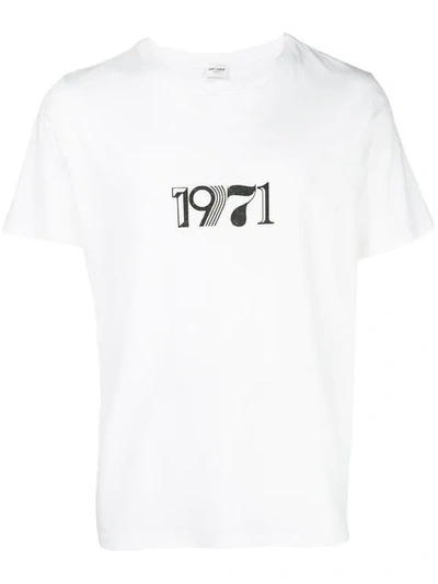 Shop Saint Laurent 1971 T-shirt In White