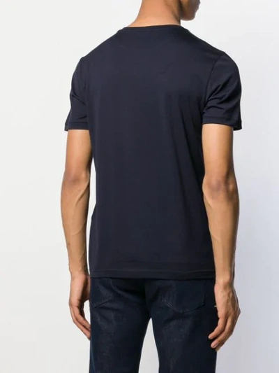 Shop Fendi Jacquard Logo T-shirt In Blue