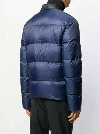 Shop Fendi Reversible Bomber Jacket In Blue