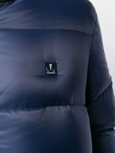 Shop Fendi Reversible Bomber Jacket In Blue