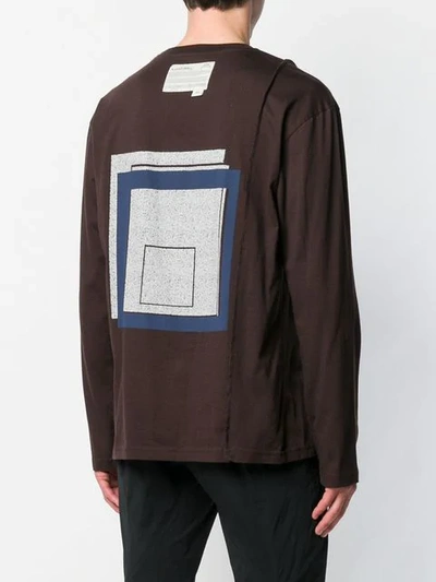 Shop A-cold-wall* Square Appliqué Sweatshirt In Brown